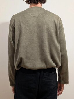 Henley LongSleeve olivovo zelené tričko s gombíkmi Denver Ha - 4