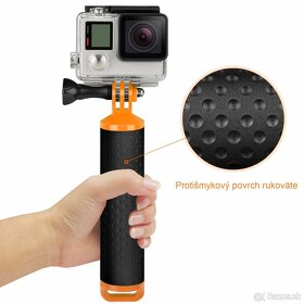 Plávajúci držiak pre akčné kamery GoPro - Oranžový - NOVÝ - 4