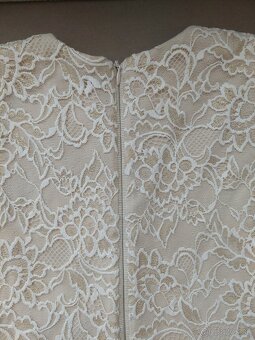 Spoločenské béžové šaty - 4