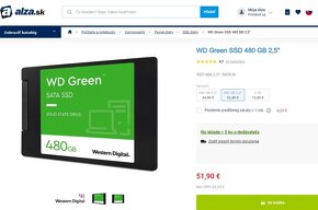 WD Green™Blue™ 240GB, 500GB a 1TB SSD 2,5" Zaruka 04/2028. - 4