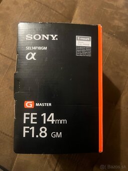 Na predaj objektiv SONY SEL14F18GM - 4