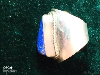 Strieborný prsteň s kameňom/Lapis/ - 4