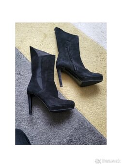 Kožené čierne Jil Sander čižmy - 4