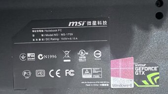 MSI herny notebook - GE70 2PC Apache - 4