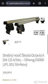 Strešný nosič Škoda Octavia ll - 4