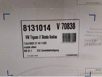 Škoda Octavia, Yeti, Karoq, Superb alu disky R18 ET43 5x112 - 4