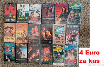 VHS videokazety odskúšané - ceny od 2 € - 4