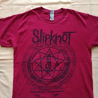 Slipknot červené tričko s potlačou y2k metal rock L - 4