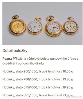 Zlaté vreckové hodinky - 4