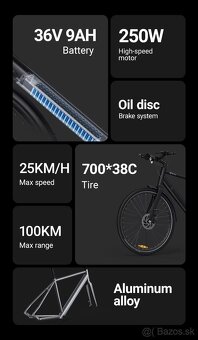 DYU STROLL 1 700C Elektricky bicykel - 4
