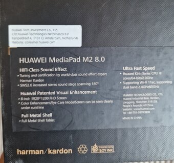 Predám tablet Huawei MediaPad M2 3/32GB - 4