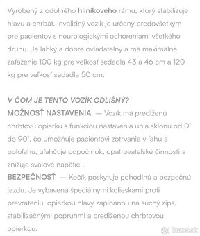 Invalidný vozík mechanický hliníkový - 4