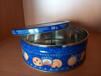 Staršie okrúhle plechové dózy po rodičoch - cena za 2ks - 4