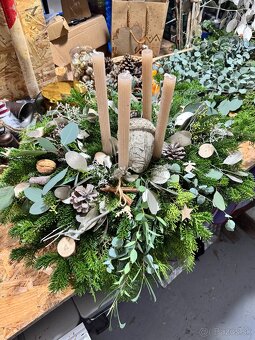 Adventny veniec - natural XL 70cm - 4