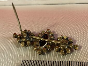 starožitna brošňa Český granát - 4