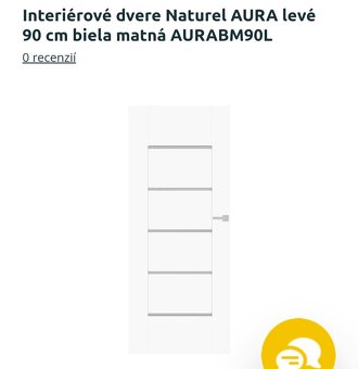 Interiérové dvere Naturel AURA levé 90 cm biela matná AURABM - 4
