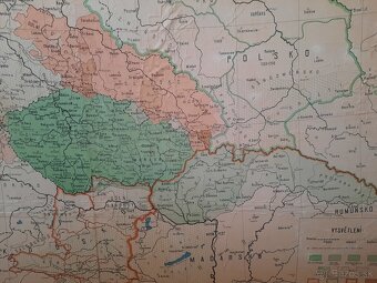 Mapa Československo 1922 - velky format 155 x 115 cm - 4
