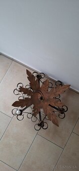 Historické kované svietidlo/luster - 6 sviečkové - 4