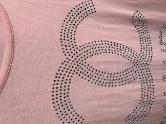 CHANEL pudrové oversize damske tricko L - 4