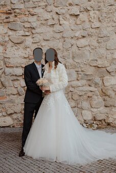 Svadobné šaty Pronovias S/M - 4