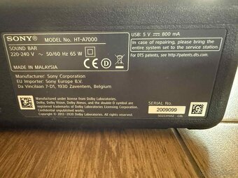 Sony HT-A7000 + zadné reproduktory SA-RS5 + subwoofer SA-SW5 - 4