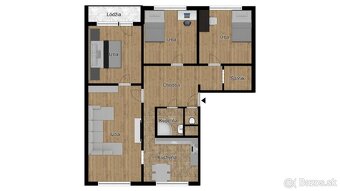 Priestranný 4-izbový byt (88m2) s lódžiou – Nemocničná - 4
