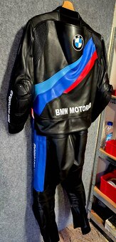 Krasna moto kožena kombinéza BMW M - 4