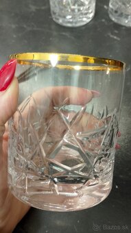 Pohár na whisky so zlatým lemom - 4