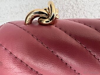 Pinko krasna kozena ruzova luxusna kabelka jedinecna farba - 4