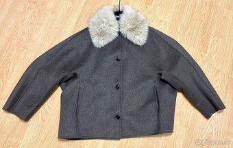 ZARA WOOL COLLECTION KABÁTIK XS OVERSIZE - 4