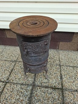 Starožitná liatinová piecka - 4