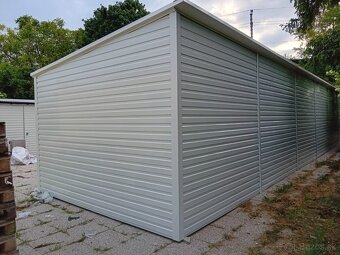 Plechová garáž 21x3m - 4