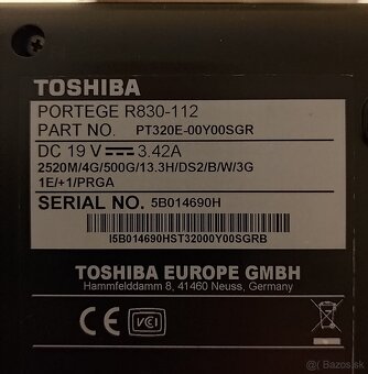 Rezervované Toshiba Portage R380 13.3" - 4