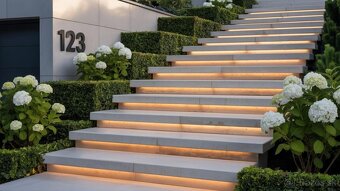 levitujuce schody, velkoformatova dlazba, betonove schody - 4