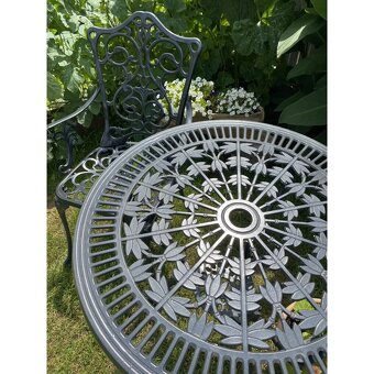 Romantický kovový set Lugano – stôl + stolička - 4