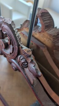 Starožitné masívne zrkadlo - 4