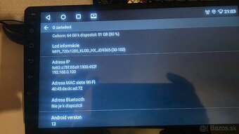 Podofo Android 13 autorádio 4/64 - 4