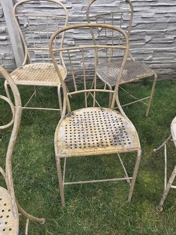 Štýlové kovové záhradné stoličky - 4