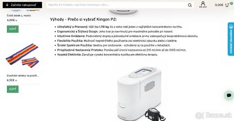Koncentrátor kyslíka KINGON P2 5L / 2kg - 4