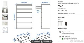Skrinka IKEA Kullen 5 zásuviek - 4