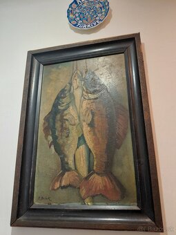 Obrazy, fajka, kožená fľaška - 4