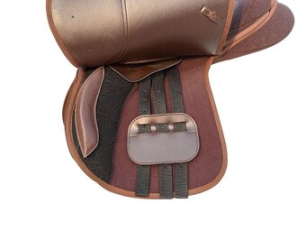 Anglické sedlo syntetické Premium hnedé - 4