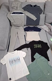 Balík oblečenia značka Jack&Jones + Tom tailor veľkosť 128 - 4