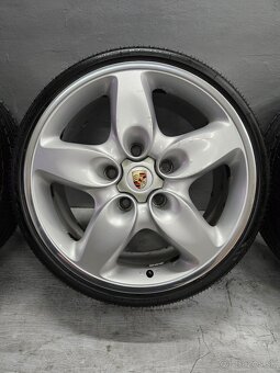 Predám alu disky Porsche 5x130 r18 + letné pneu - 4