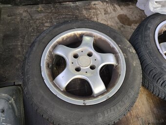 Hliníkové disky 4x98 + letné pneu 185/60r14 - 4