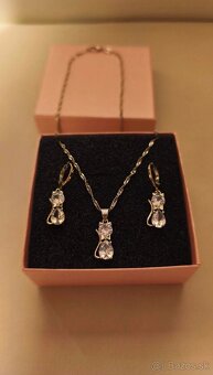 Šperková súprava zo striebra 925 s mačkami - 4