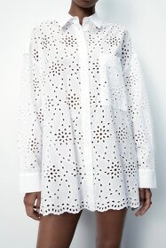 ZARA - nádherná biela madeirová košeľa PC 49,95 € - 4