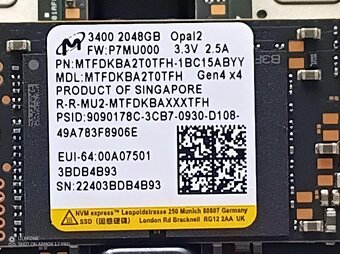 Micron 2450 512GB/ 1TB a 3400 2TB M.2 (PCIe 4.0 4x NVMe) - 4