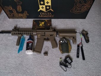 Predam Airsoftku AR15 KEYMOD 10" CHARLIE FULL TAN - 4