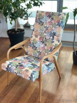 2x reštaurované retro kresielka – dizajnový skvost - 4